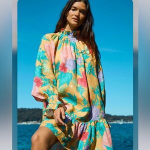 EPHEMERA GARLAND SMOCK DRESS - NEGRONI